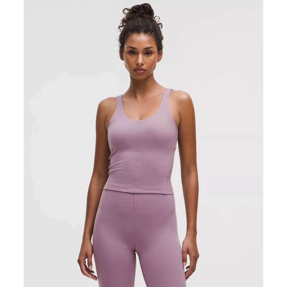 lululemon Glow Up™‎ Tank Top Medium Support Lavender Lux Sz 0 NWT